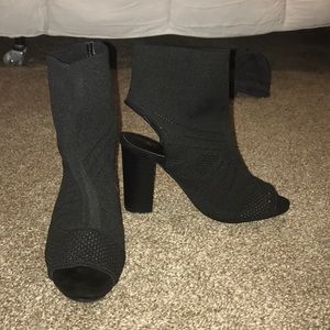 Peep Toe Boot with Heel